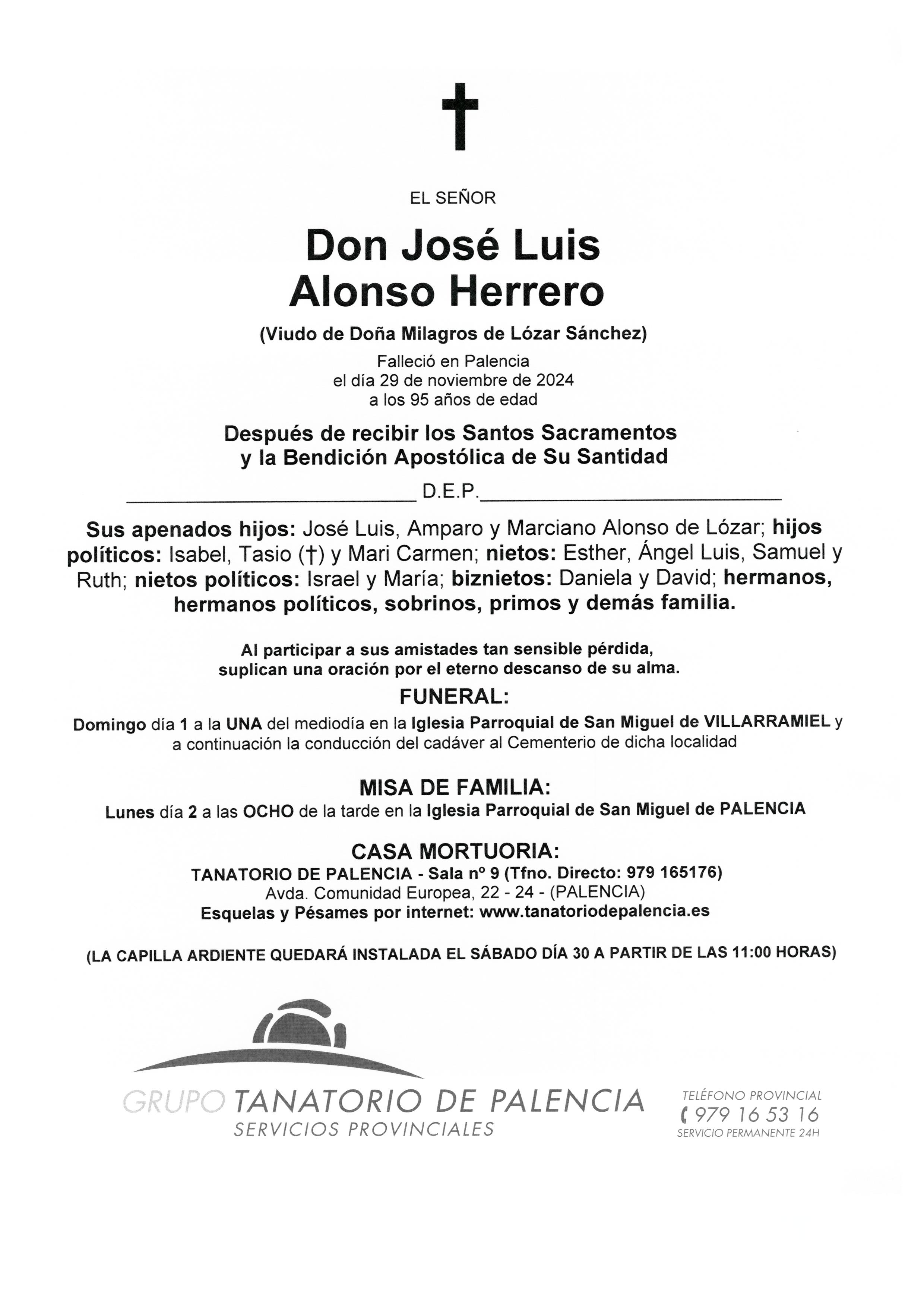 EL SEÑOR DON JOSÉ LUIS ALONSO HERRERO